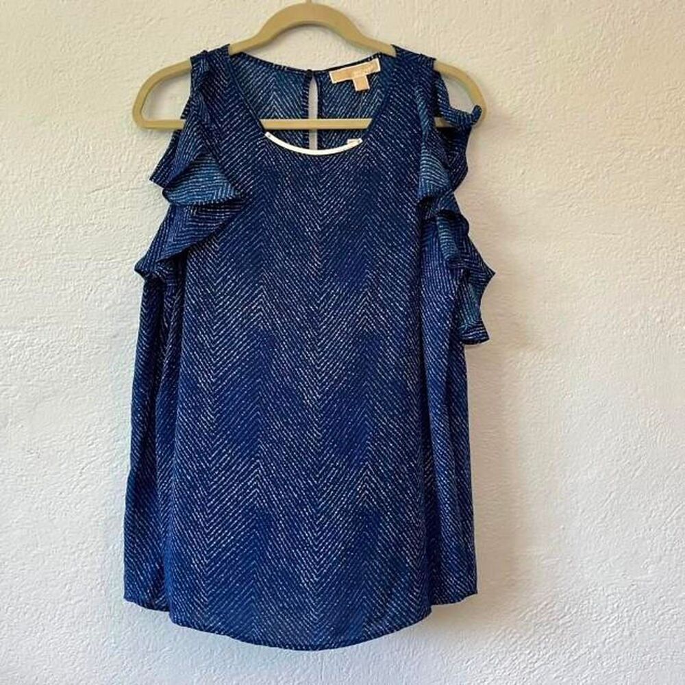 Michael-michael-kors Women's Blue and Navy Blouse